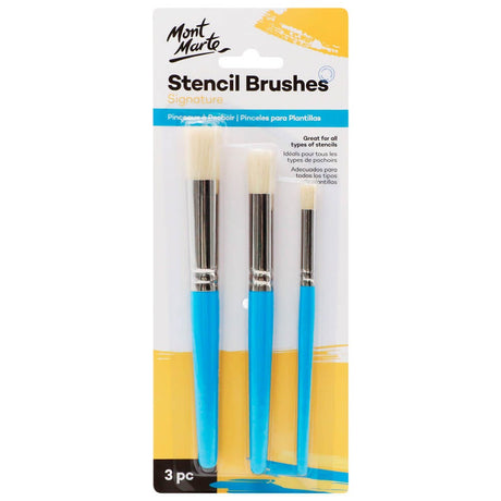 Mont Marte Stencil Brushes Signature 3Pc