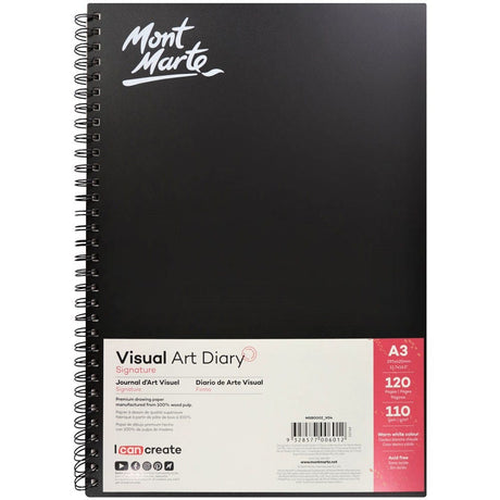 Mont Marte Visual Art Diary Signature 110Gsm A3 120 Page