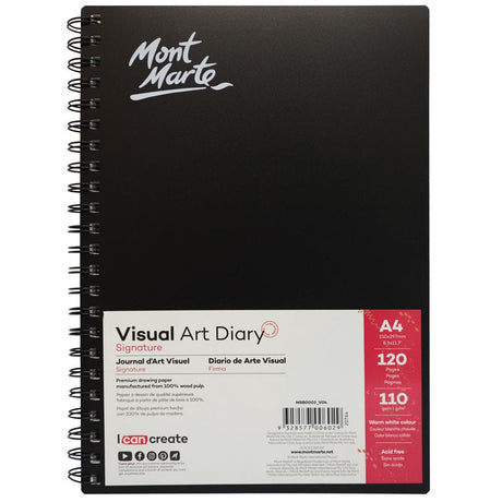 Mont Marte Visual Art Diary Signature 110Gsm A4 120 Page