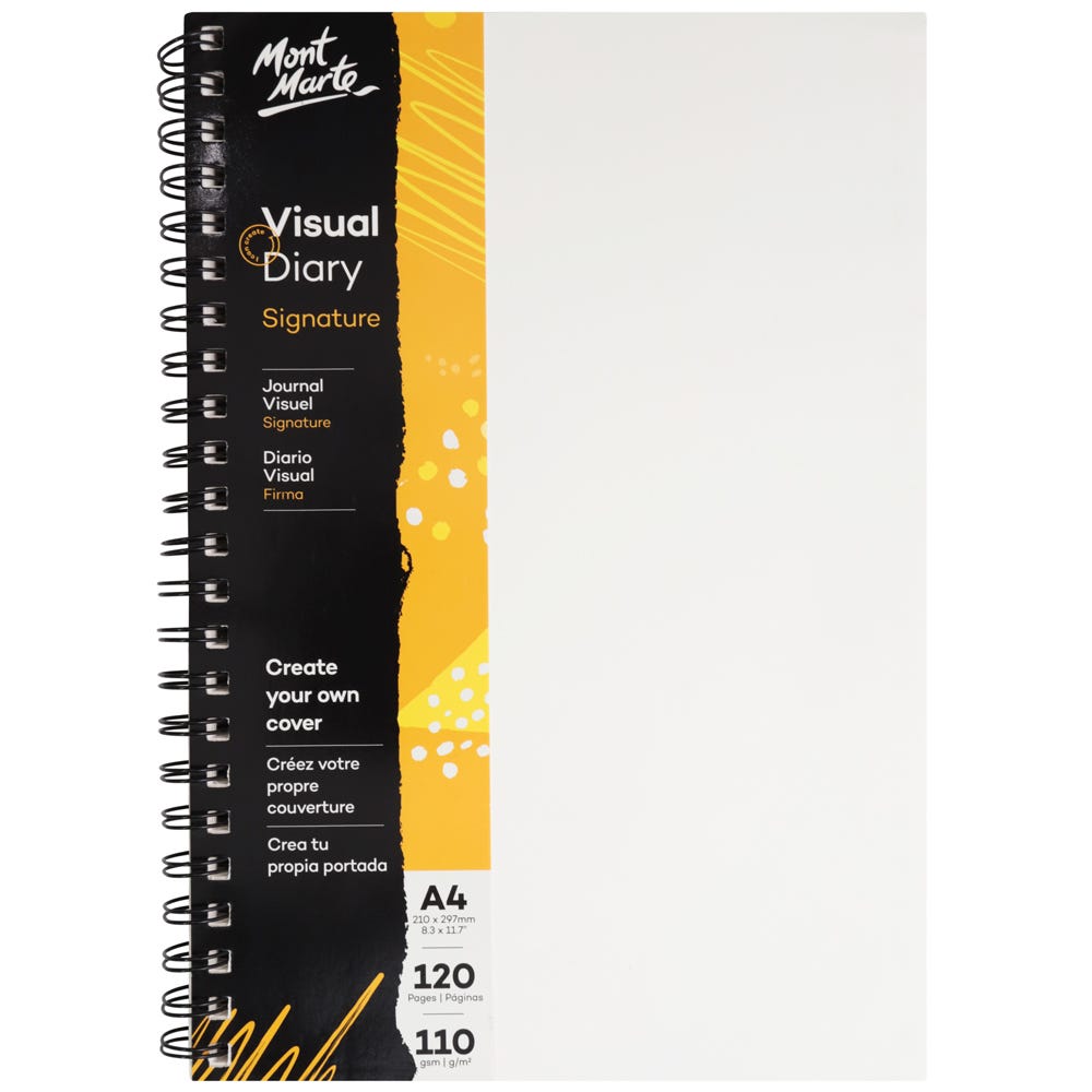 Mont Marte Visual Diary Paper Cover Signature 110Gsm A4 120 Page