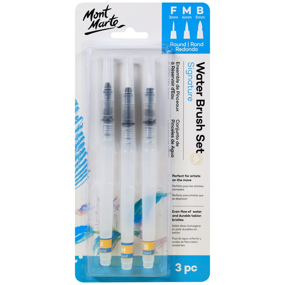 Mont Marte Water Brush Set Signature 3Pc