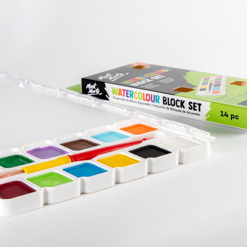 Mont Marte Watercolour Block Set 14Pc