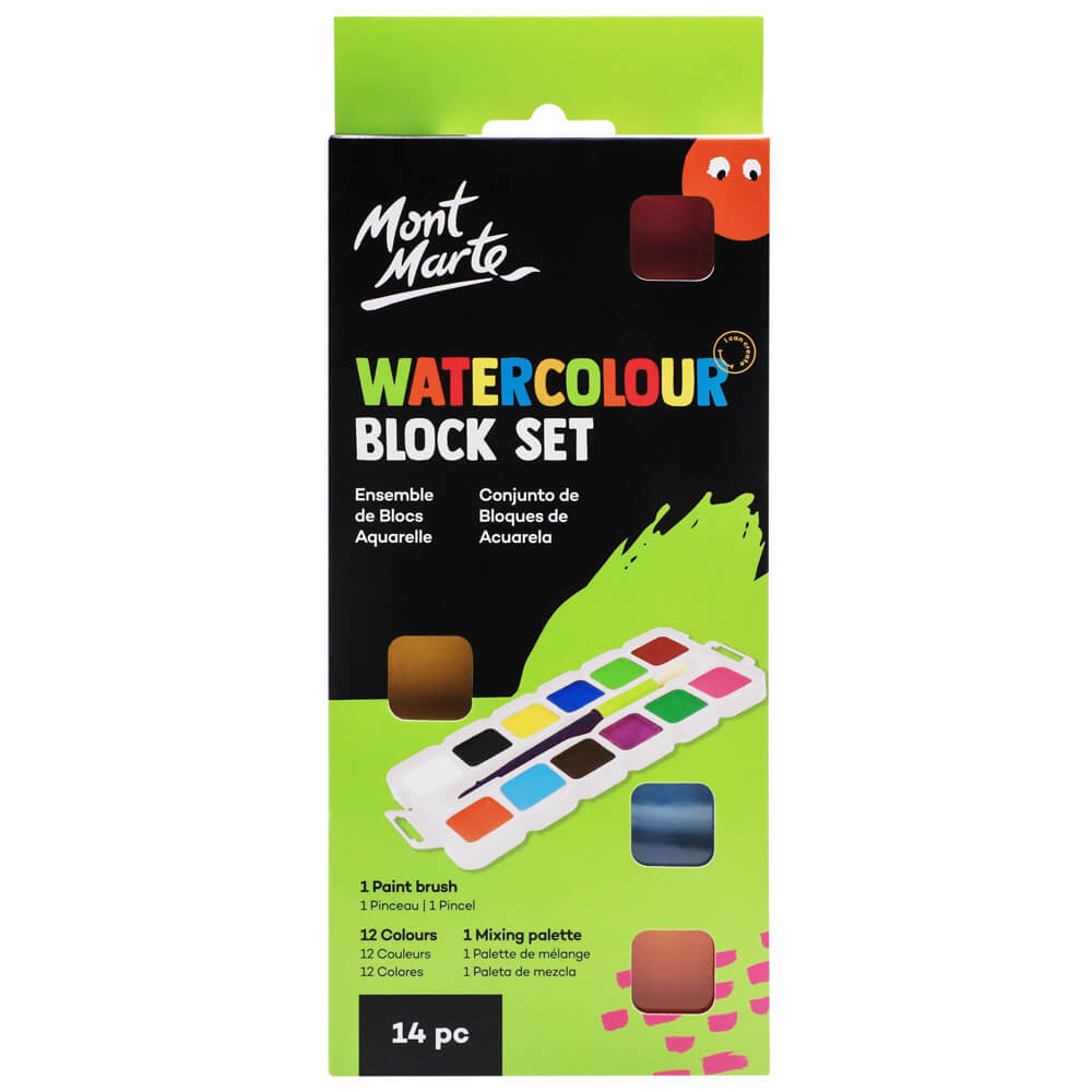 Mont Marte Watercolour Block Set 14Pc