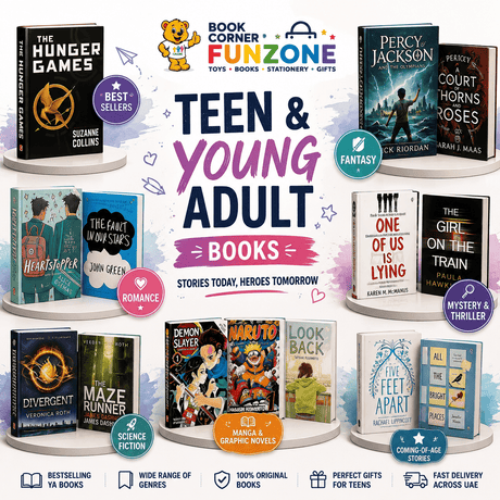 Shop Teen & Young Adult books online at Funzone UAE. Discover bestselling YA novels, fantasy, romance, mystery, science fiction, manga and coming-of-age books with fast delivery across the UAE.