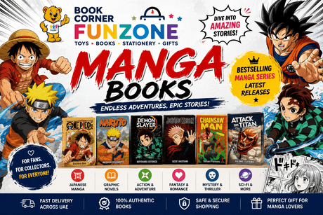 Manga collection featuring Japanese manga books, graphic novels, action manga, fantasy manga, romance manga, adventure manga and bestselling manga series at Funzone UAE