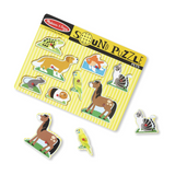 Melissa & Doug Pets Sound Puzzle - Wooden Peg Puzzle With Sound Effects (8 pcs)