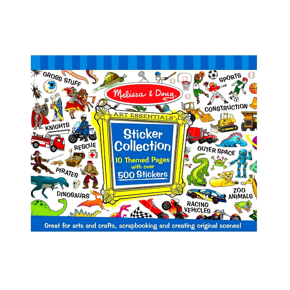 Melissa & Doug Sticker Collection Book: Dinosaurs, Vehicles, Space, and More