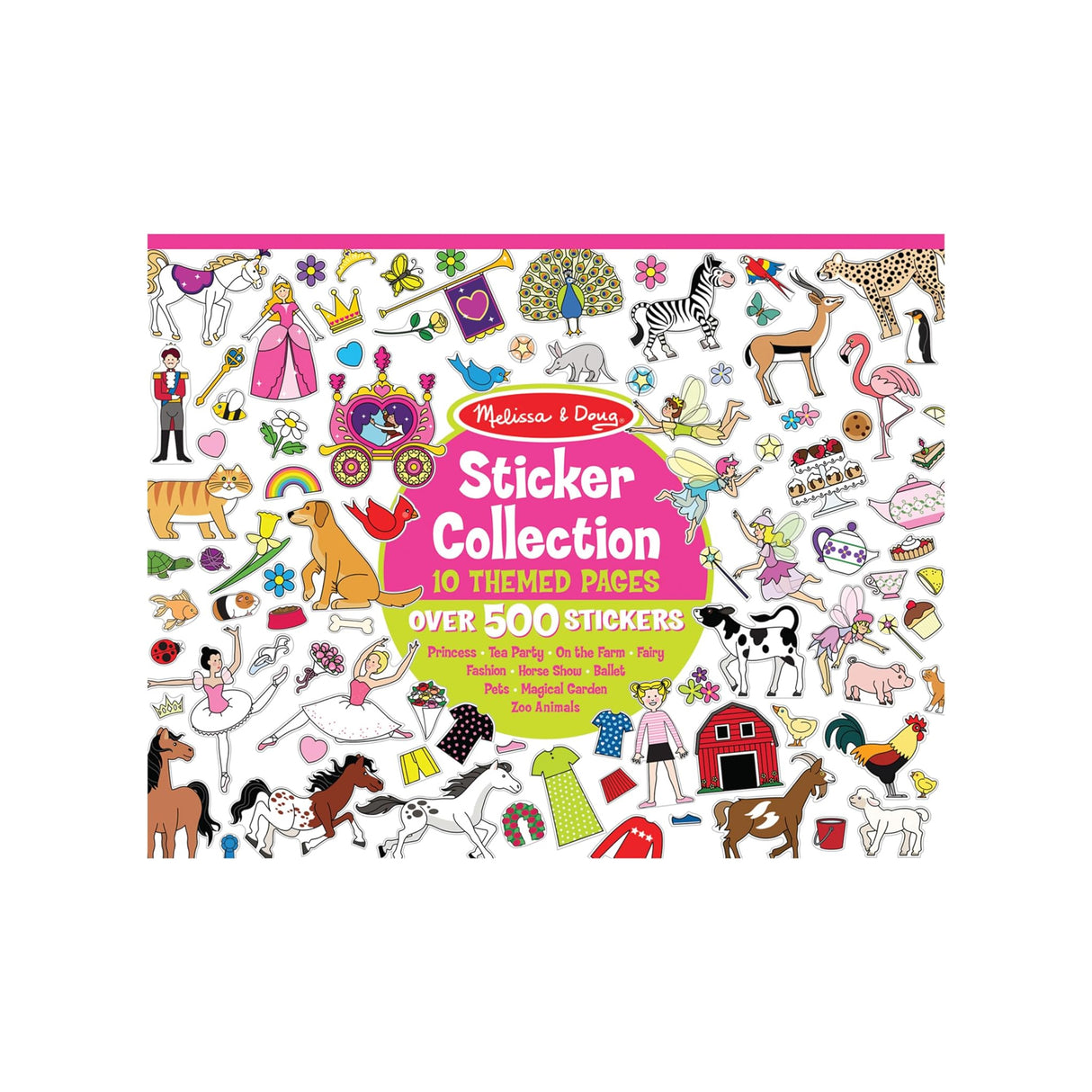 Melissa & Doug Sticker Collection Book: Princesses, Tea Party, Animals, and More