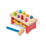 Melissa & Doug Deluxe Pounding Bench Wooden Toy With Mallet