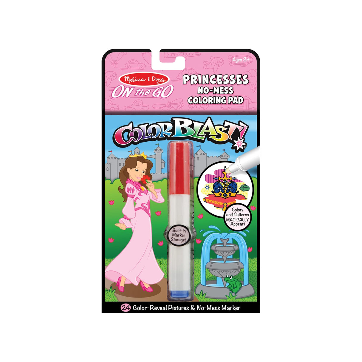 Melissa & Doug On the Go ColorBlast! Activity Book - Princess (24 Pages)