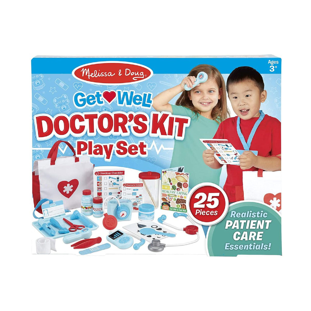 Melissa & Doug Get Well Doctor’s Kit Play Set – 25 Toy Pieces