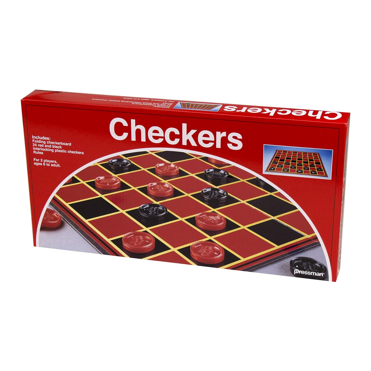 Pressman Checkers With Folding Board