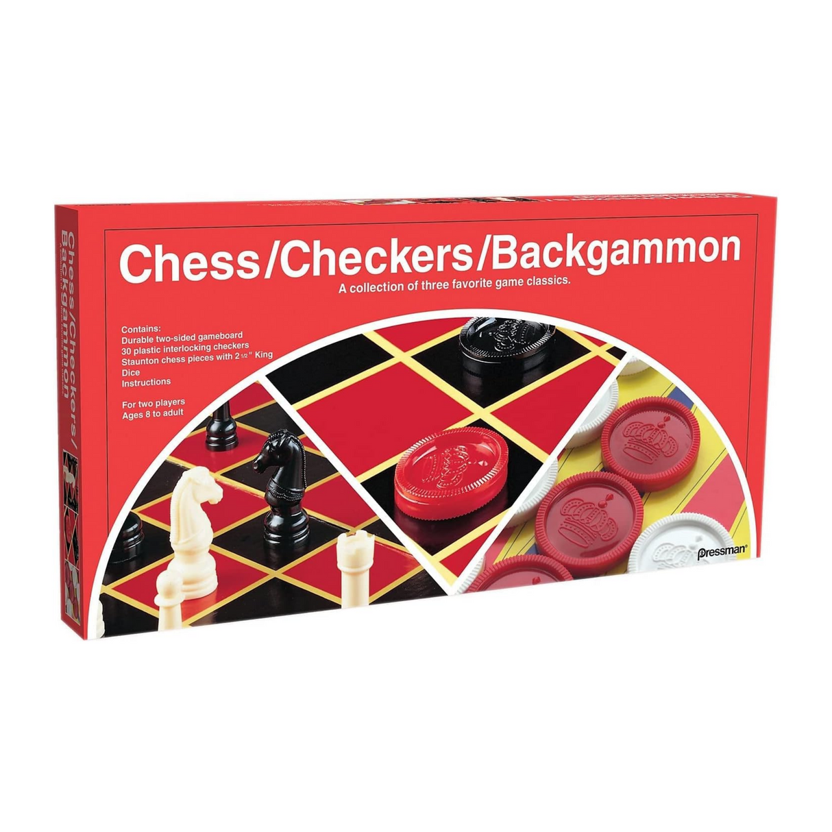Pressman Checkers/Chess/Backgammon Set