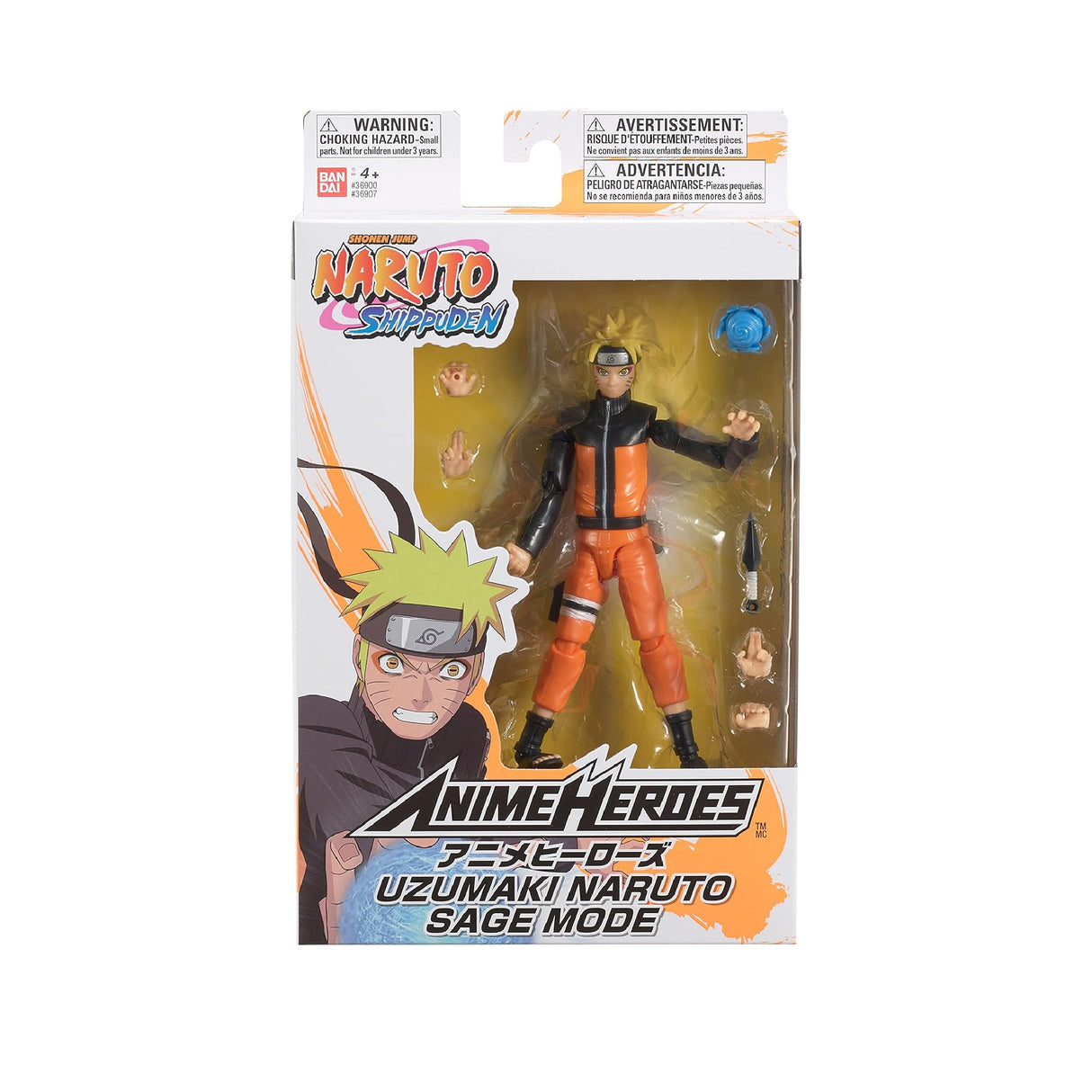 Bandai Anime Heroes - Naruto - Uzumaki Naruto Sage Mode Action Figure