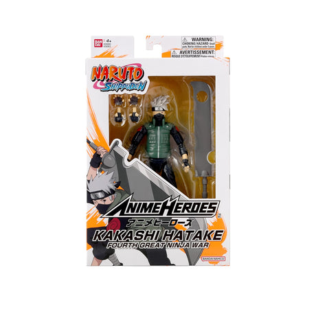 Bandai Anime Heroes - Naruto - Kakashi Hatake Fourth Great Ninja War Action Figure
