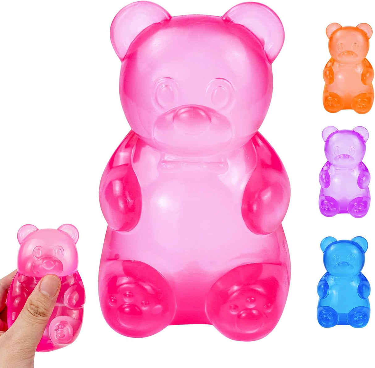 NeeDoh Gummy Bear Sensory Squeeze Toy, a popular candy-inspired viral fidget toy (Sold As Single)
