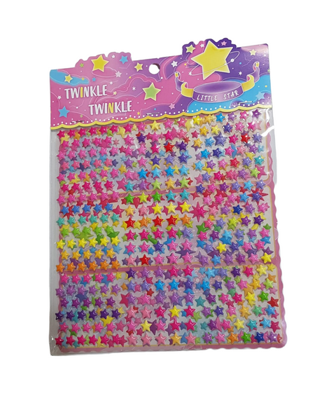 Star Puffy Sticker Double Sheet Assorted