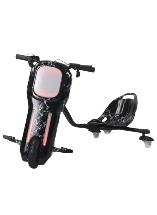 36V Black Electric Drift Scooter with LED Lights