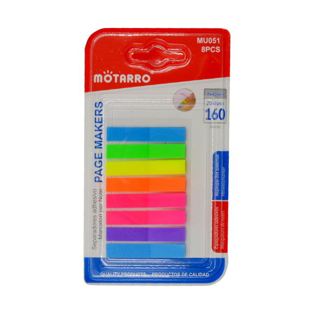 Page Makers Sticky Notes – 160 Sheets (8x45mm)