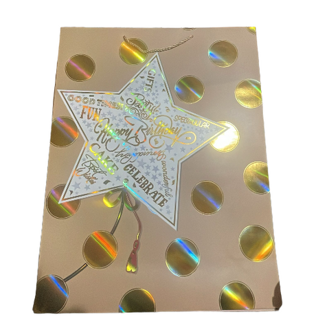 Happy Birthday Printed Gift Bag Large