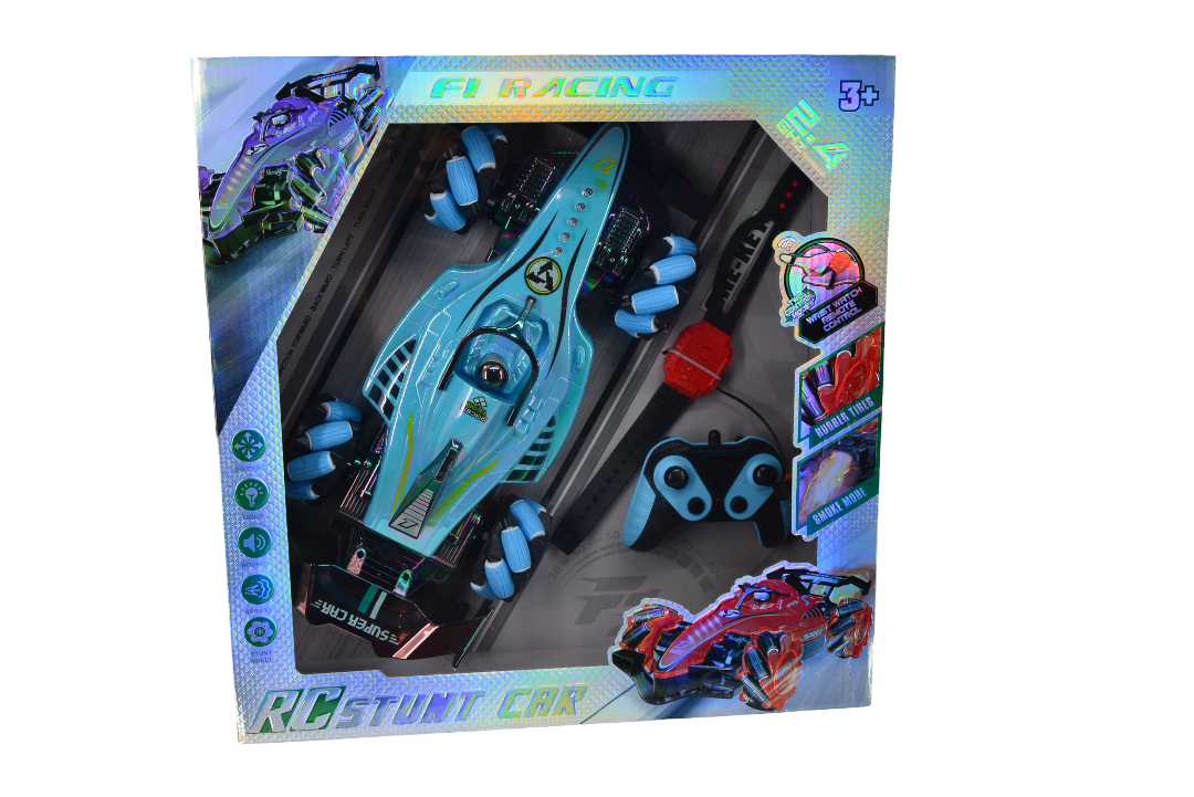 F1 Hand Controlled Gesture RC Car with Light and Spray – 360°