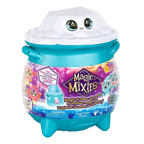 Magic Mixies Magical Gem Surprise Water Magic Cauldron - Reveal a Non-Electronic Mixie Plushie and Magic Ring with a pop up Reveal from The Fizzing Cauldron Medium