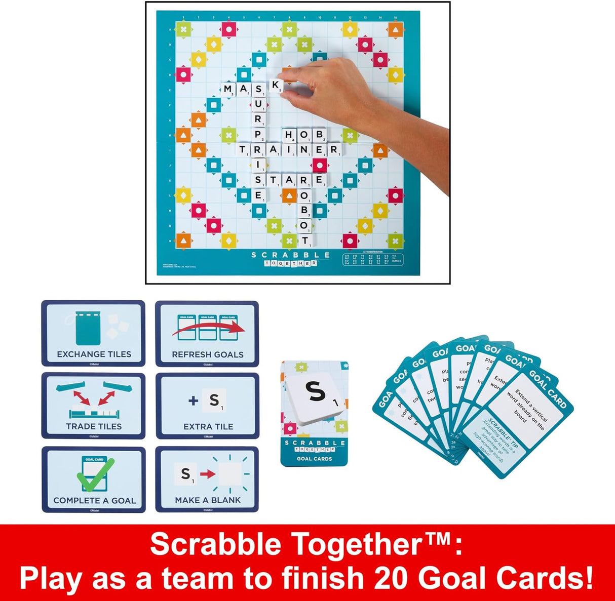 Mattel Scrabble Original Refresh 2 Games in 1