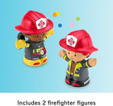 Fisher-Price Little People Fire Truck Musical Push-Along Vehicle With 2 Figures