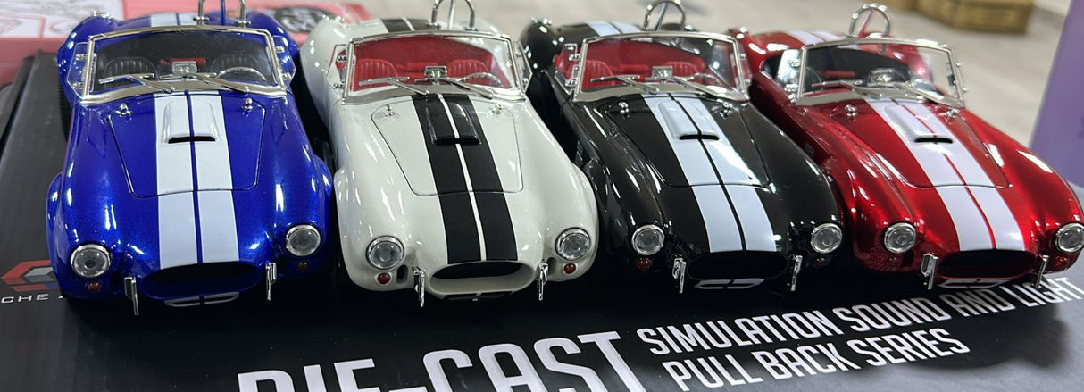 Ford Shelby Cobra 427 S/C Classic Sports Car 1:24 Scale Die-Cast Model Replic