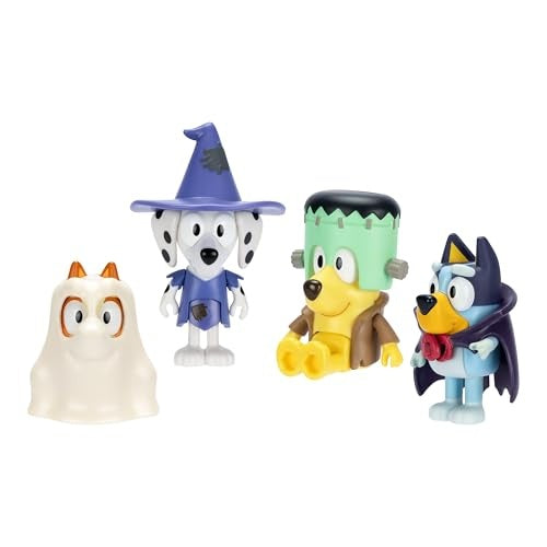 Bluey Halloween Figure 4 Pack Poseable Figures Of Bluey