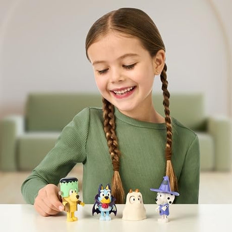 Bluey Halloween Figure 4 Pack Poseable Figures Of Bluey