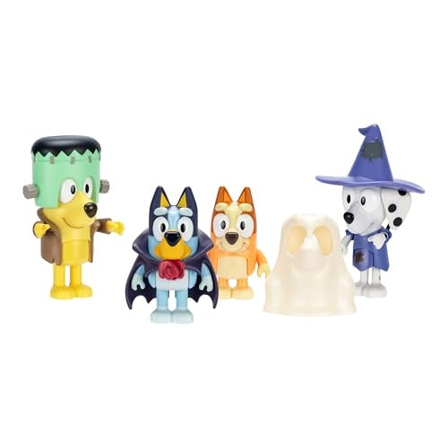 Bluey Halloween Figure 4 Pack Poseable Figures Of Bluey