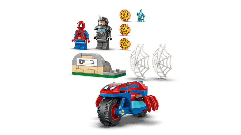 LEGO Marvel Spidey on his Motorcycle vs. Rhino 11206 Building Kit 61 Pieces