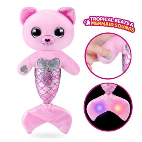 Pets Alive Furmaids - Interactive Mermaid Plush Puppy with Lights, Sounds, and 10+ Unboxing Surprises - Assorted (Green Puppy)