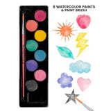 Fashion Angels Do What You Love Watercolor Poster Set - Inspirational DIY Painting Kit for Girls - Includes 10 Posters & 8 Non-Toxic Washable Watercol