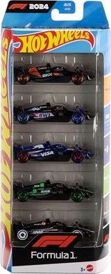 Hot Wheels 5-Pack Race Team Set of 5 Formula 1-Themed 1:64 Scale Die-Cast Toy Cars