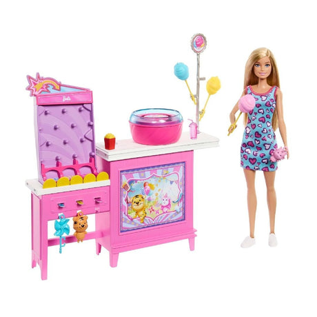 Barbie Beach Detectives Malibu Doll & Cotton Candy Booth Playset