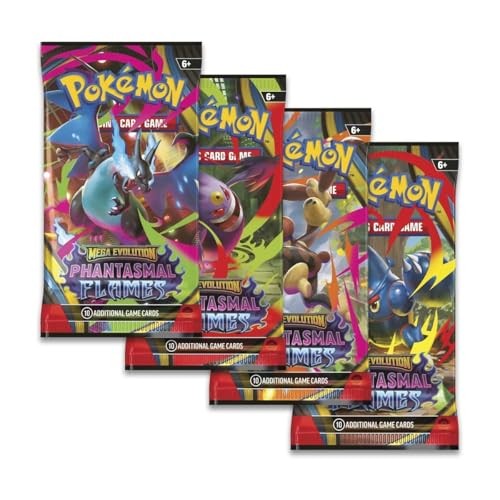 Pokemon TCG Mega Evolution - Phantasmal Flames Booster Packs (10 Cards)