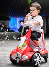 NTECH 6V Ride-On Car for Kids – Bubble Function & Music