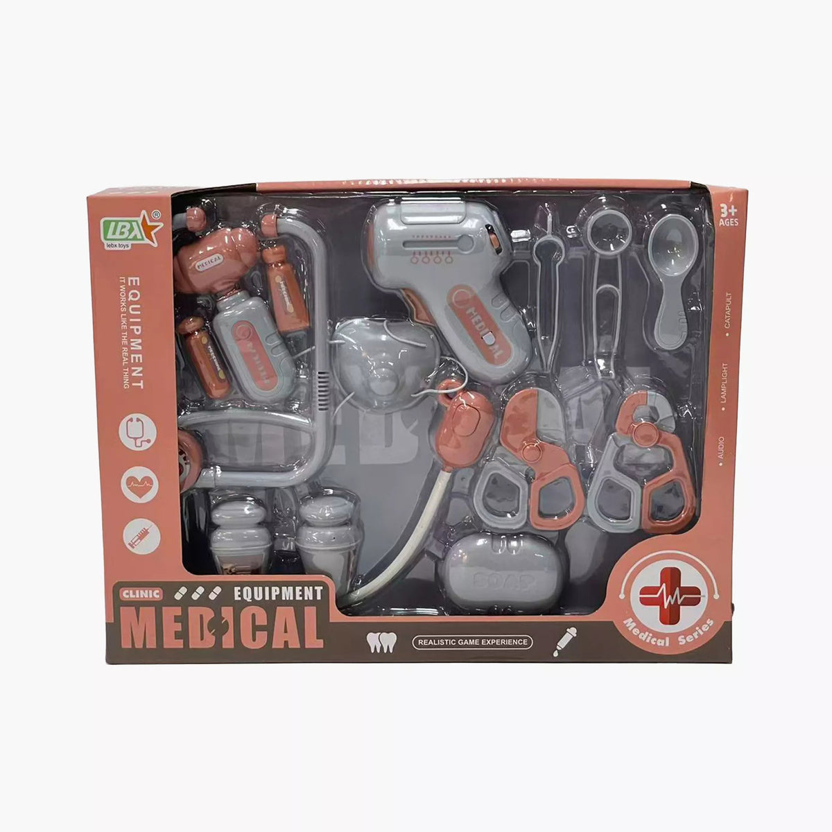 Clinic Equipment 14-Piece Doctor Playset for Kids