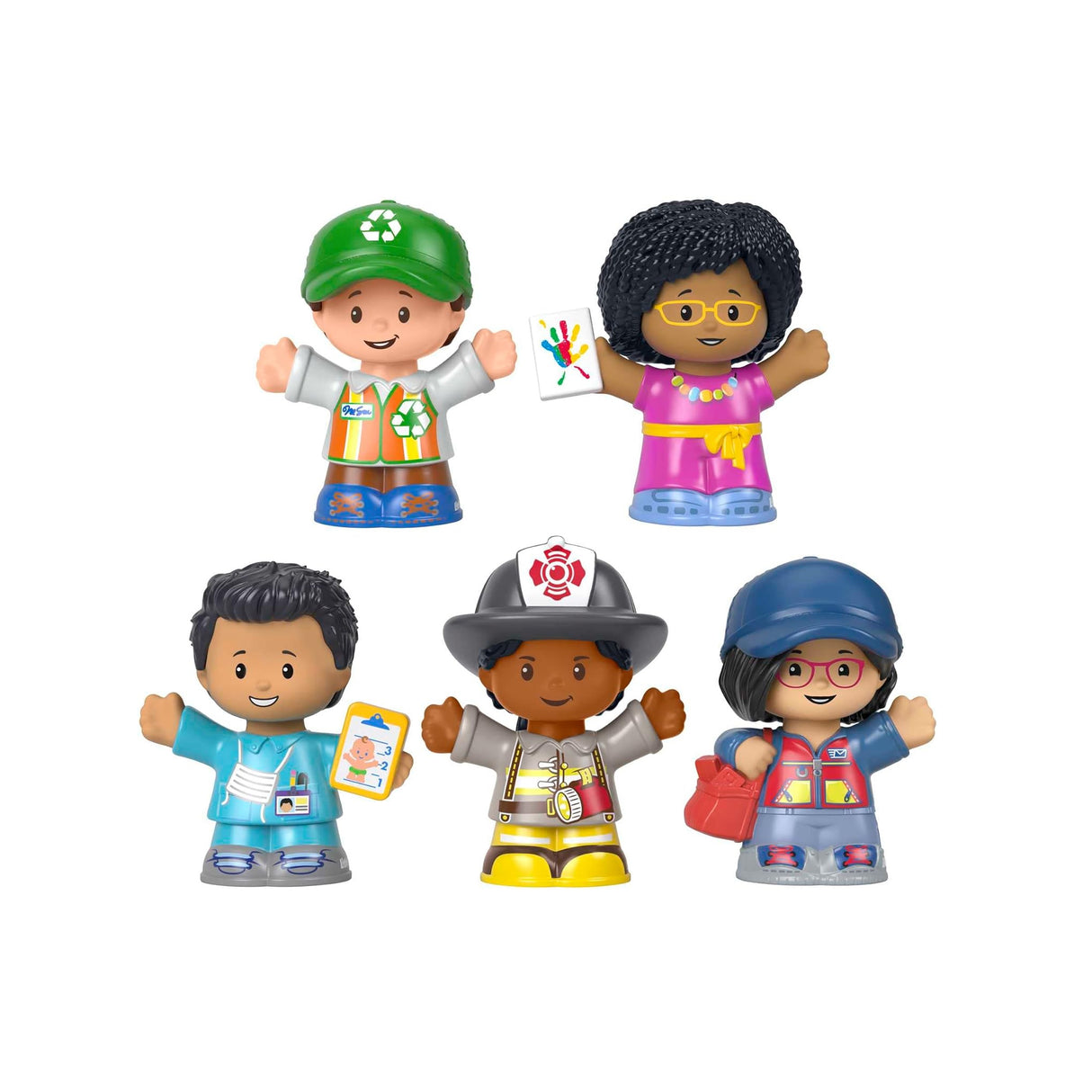 Fisher-Price Little People Community Heroes Figure Set with 5 Characters