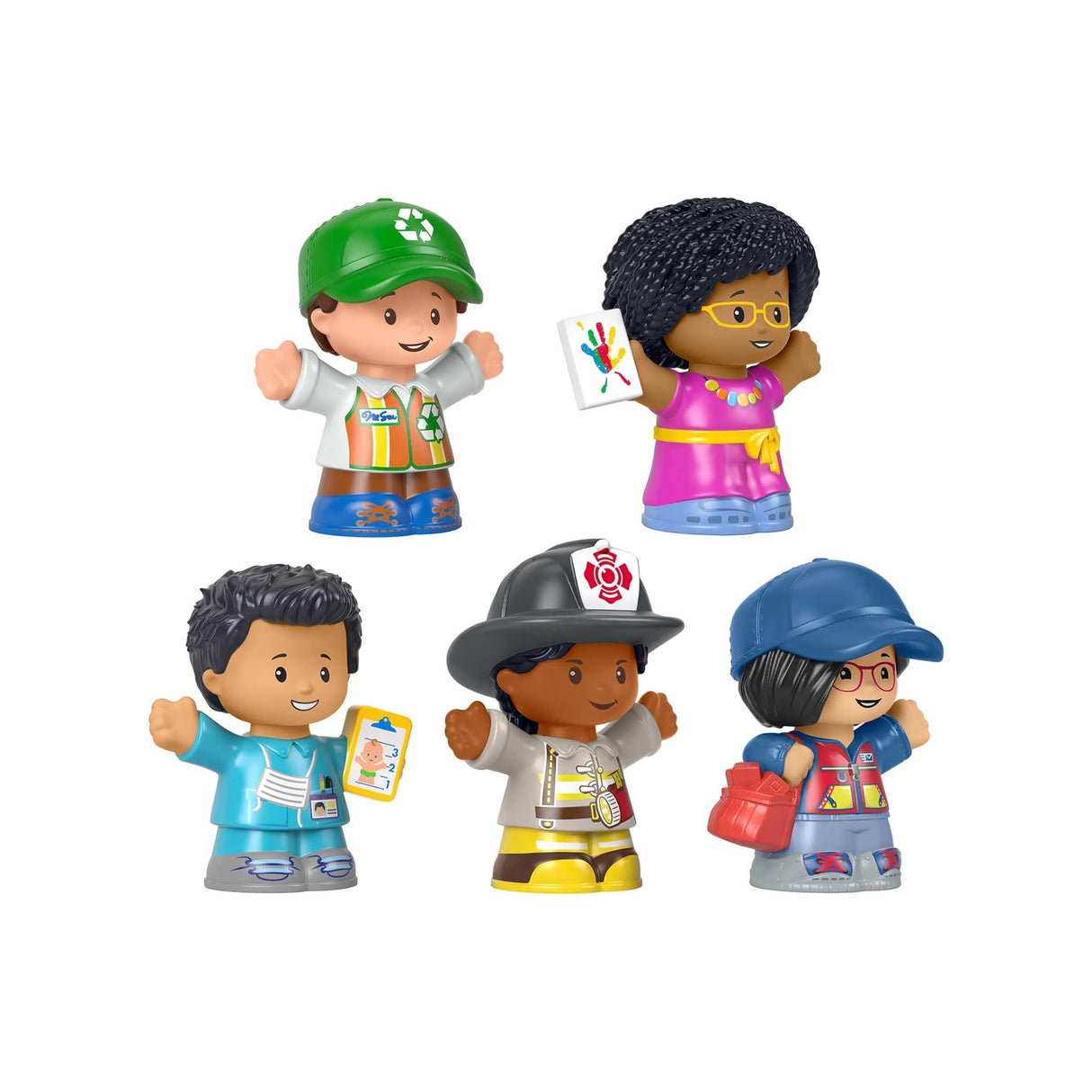 Fisher-Price Little People Community Heroes Figure Set with 5 Characters