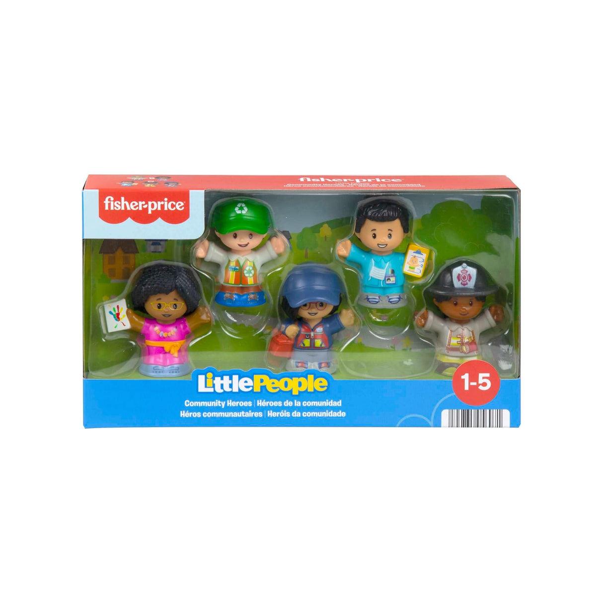 Fisher-Price Little People Community Heroes Figure Set with 5 Characters