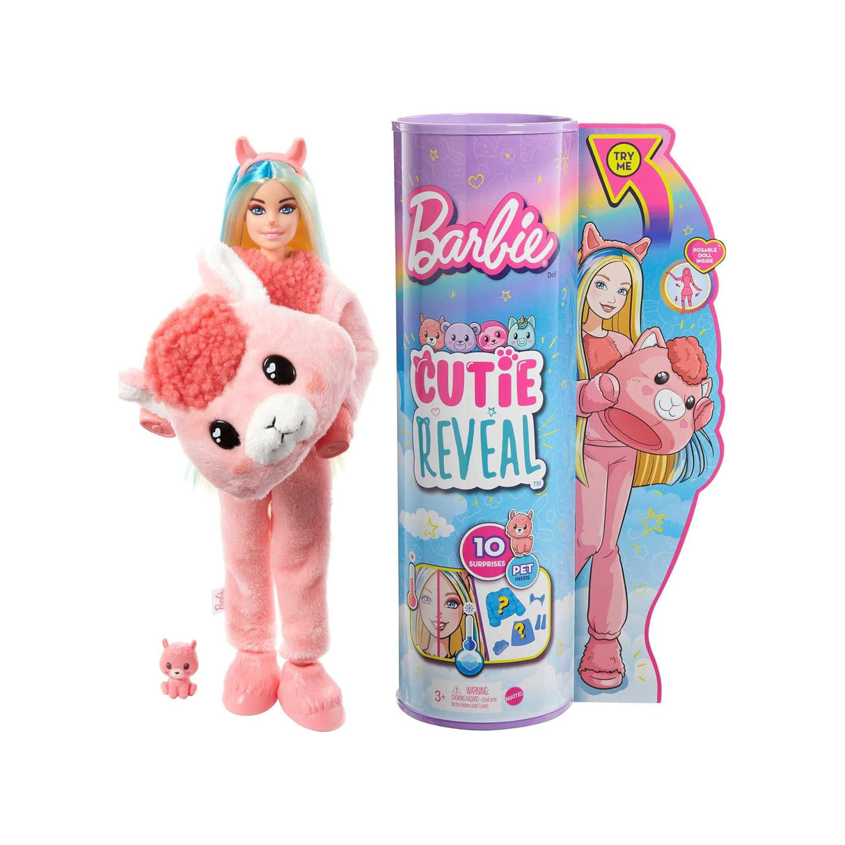 Barbie Cutie Reveal Doll, Fantasy Series Llama Plush Costume