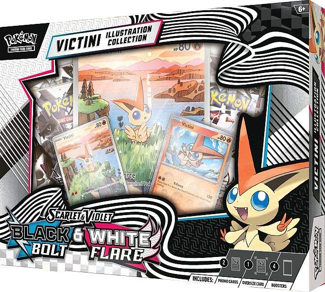 Pokemon TCG Scarlet & Violet 10.5 Black Bolt & White Flare Victini Illustration Collection Box