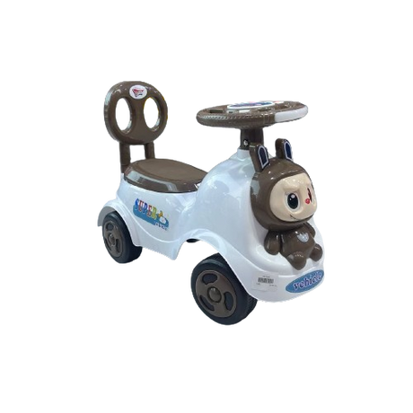 JoyRide Little First Car Ride-On Vehicle – Labubu Themed Push Car (Brown/Pink/Blue)