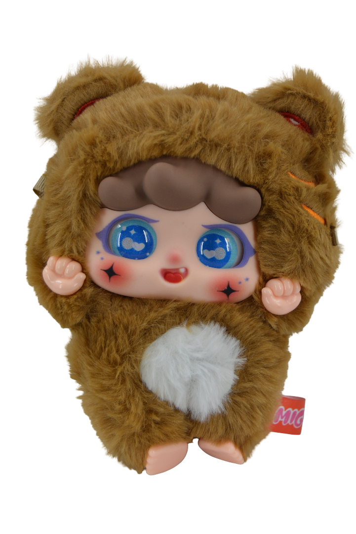 Baby 3 Migo Sneaky Brown Plush Doll