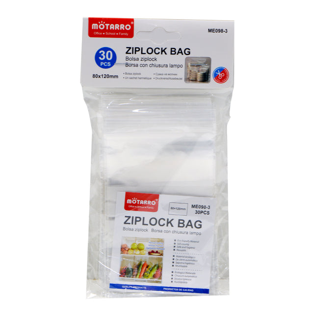 Motarro Ziplock Bag 80x120 mm 30 pcs