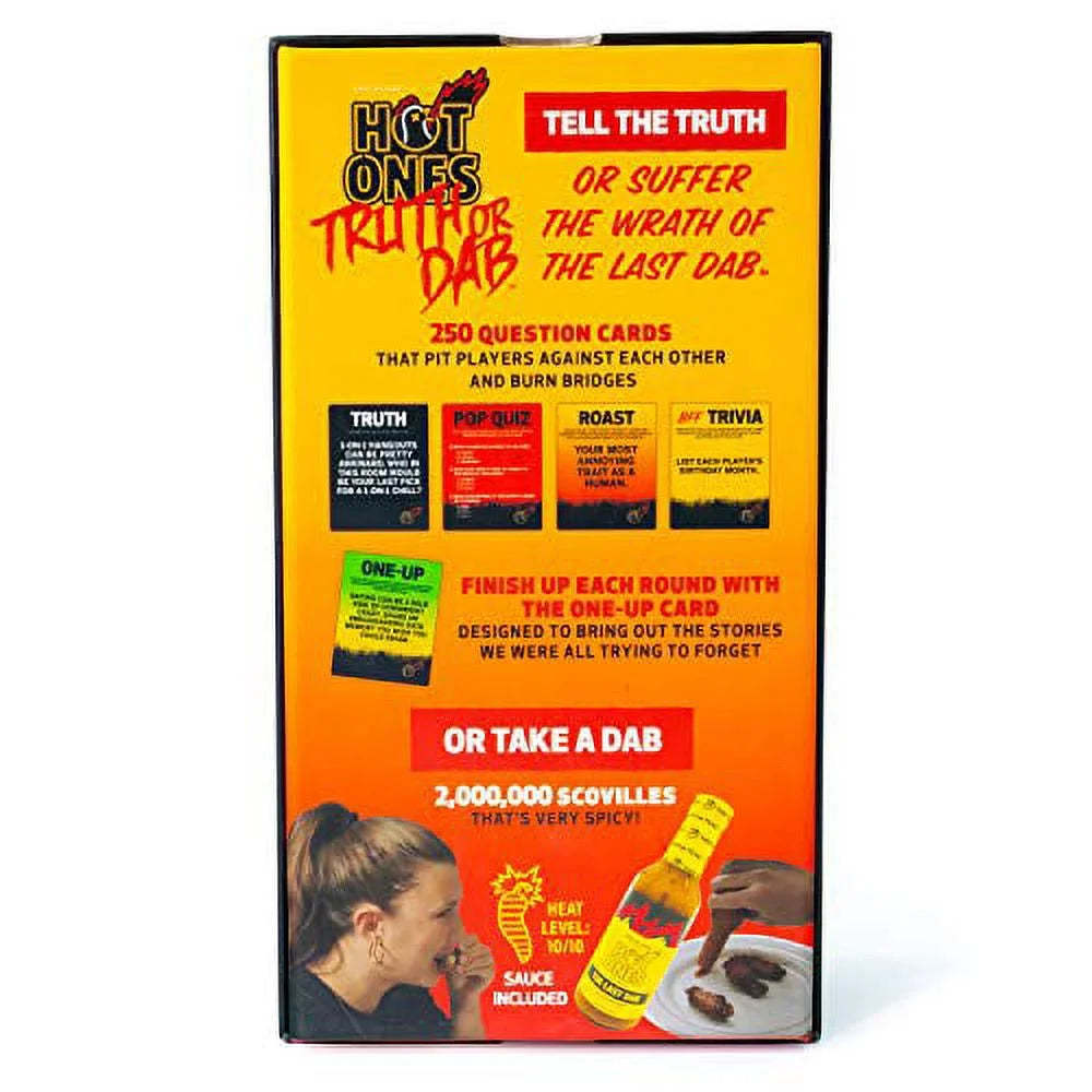 Hot Ones Truth or Dab the Game - Hot Sauce Included (Ages 17+)