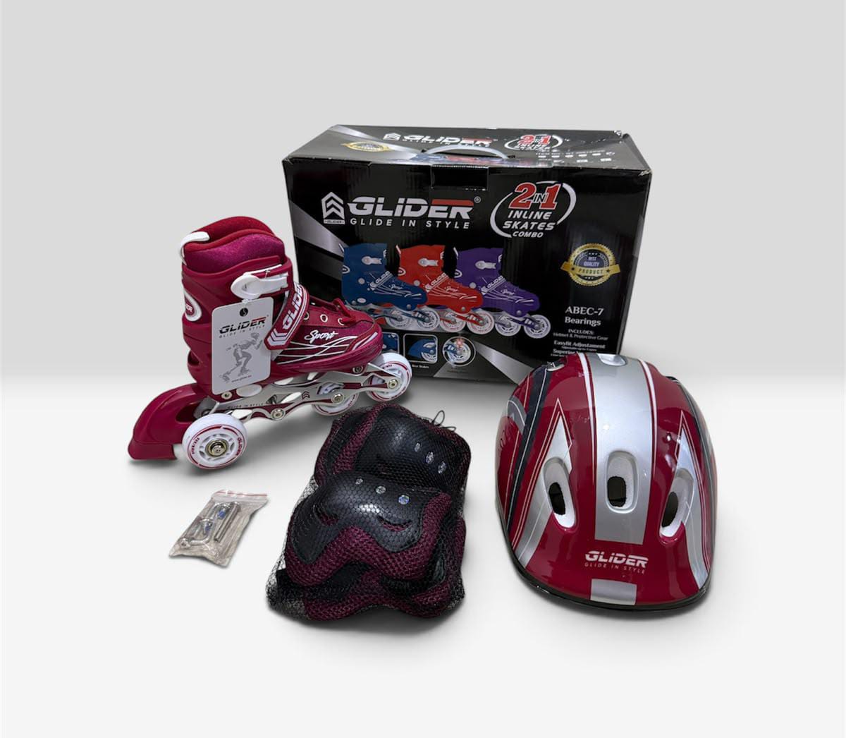Inline Skate Shoes with Lights – Size 31–34 – 6 Assorted